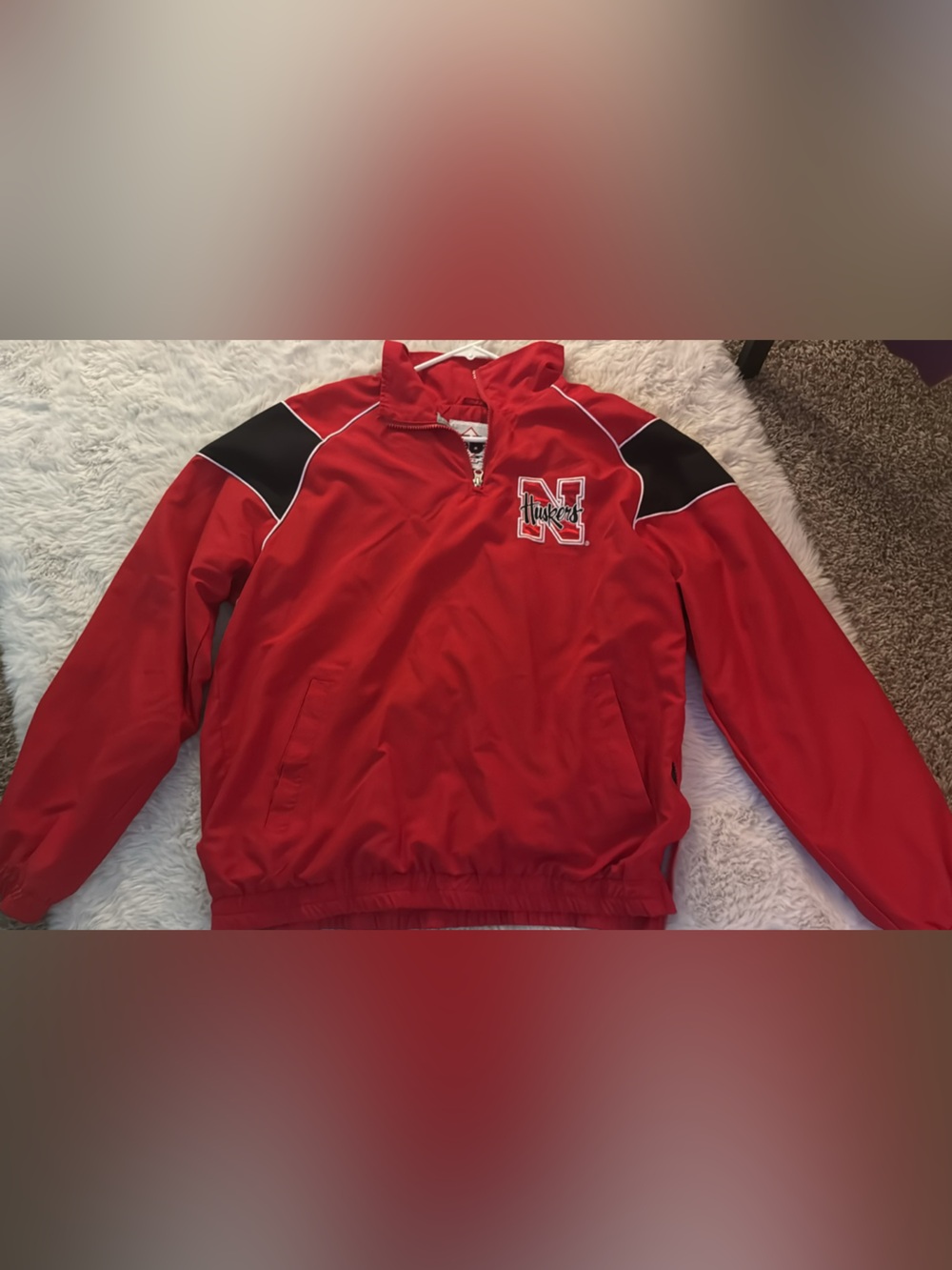 VINTAGE Nebraska Quarterzip